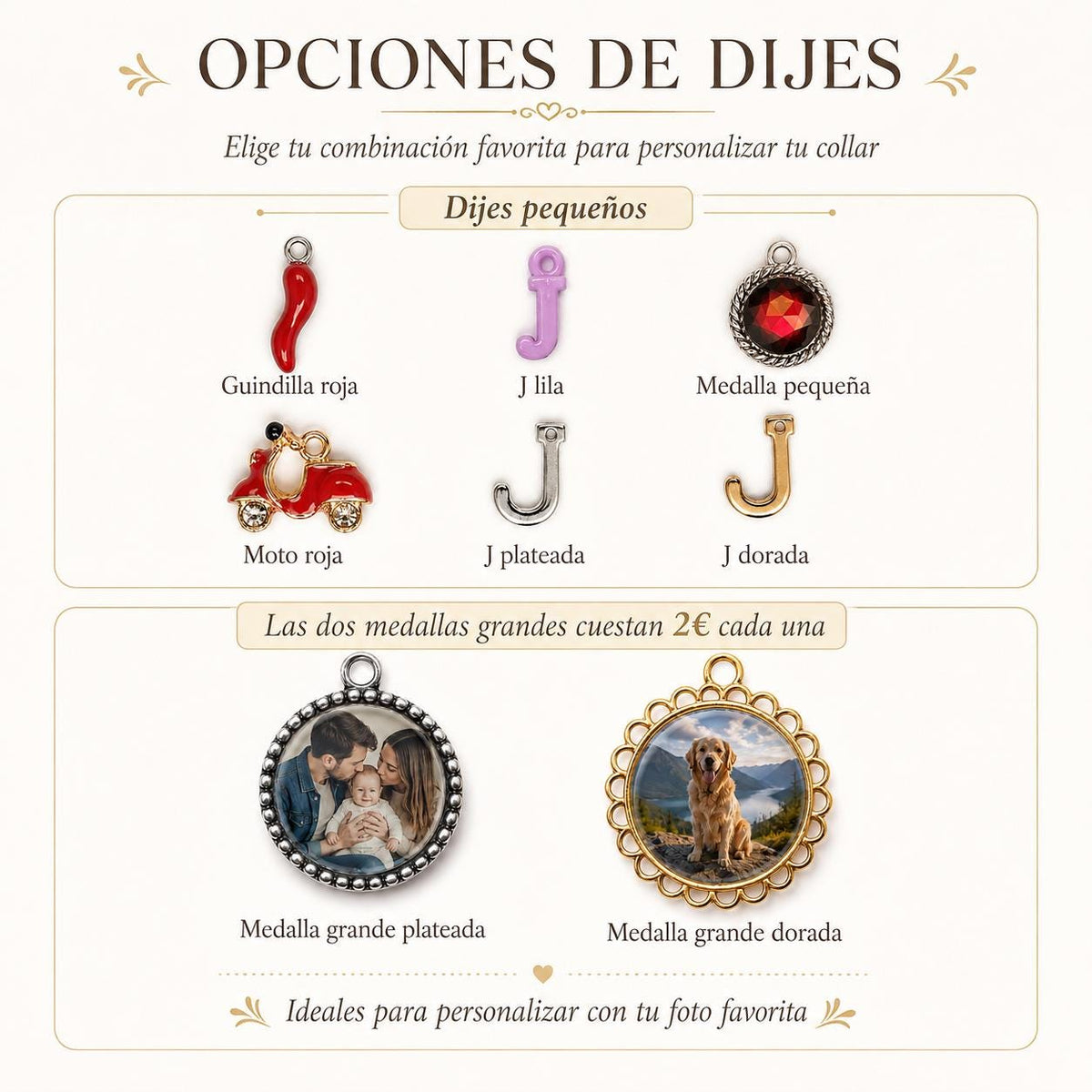 Collar personalizado con dijes