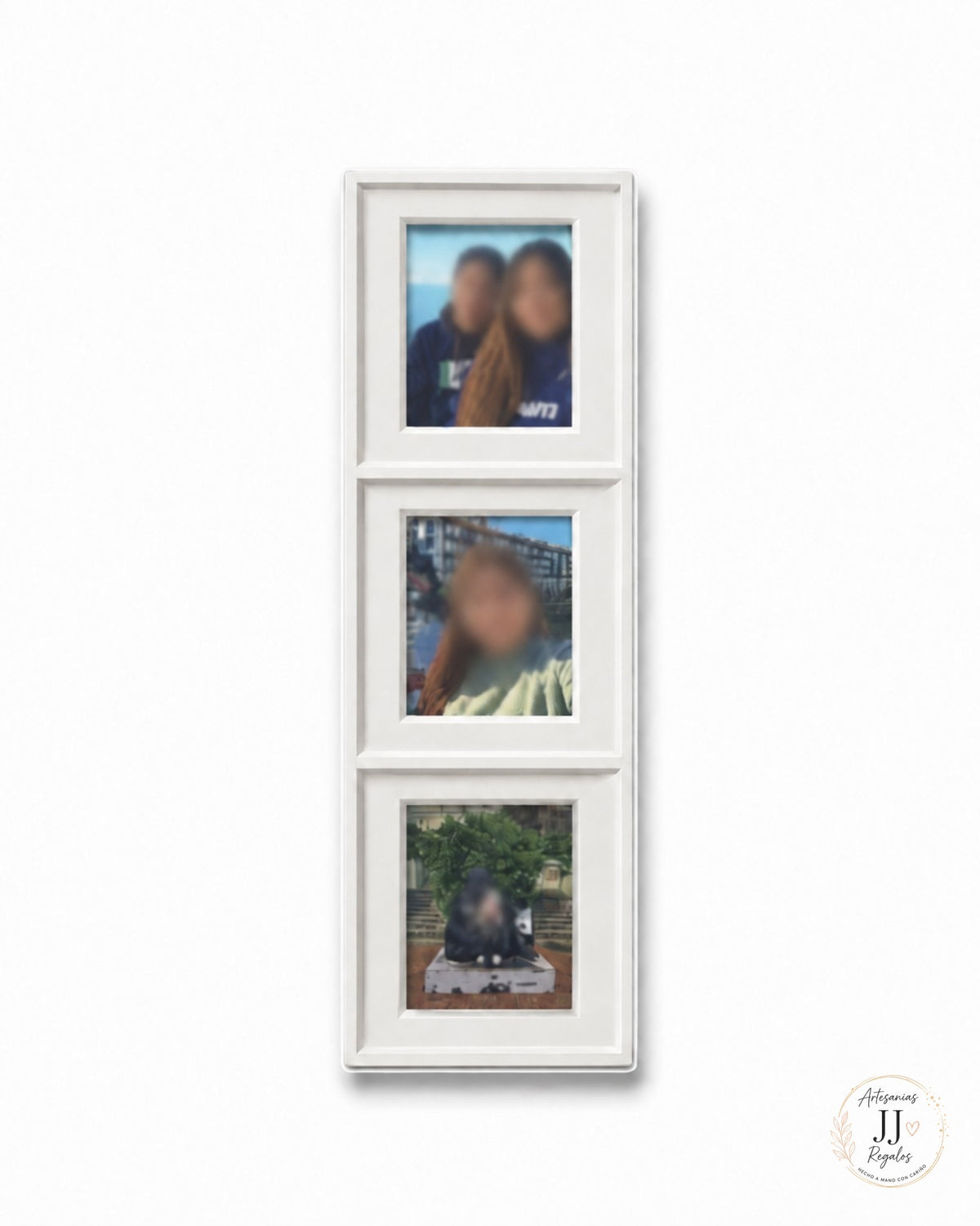 Marcapáginas personalizado con tres fotos plastificadas sin charm