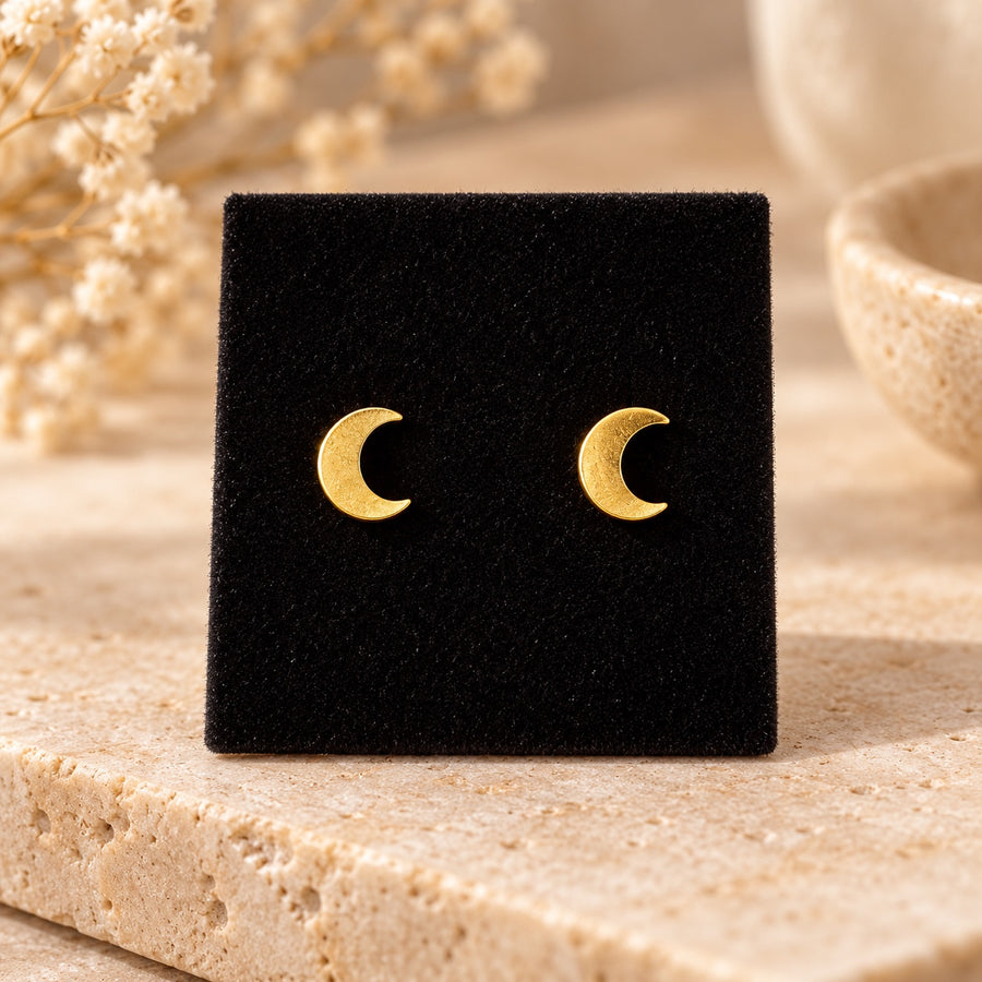Pendientes Luna Dorados