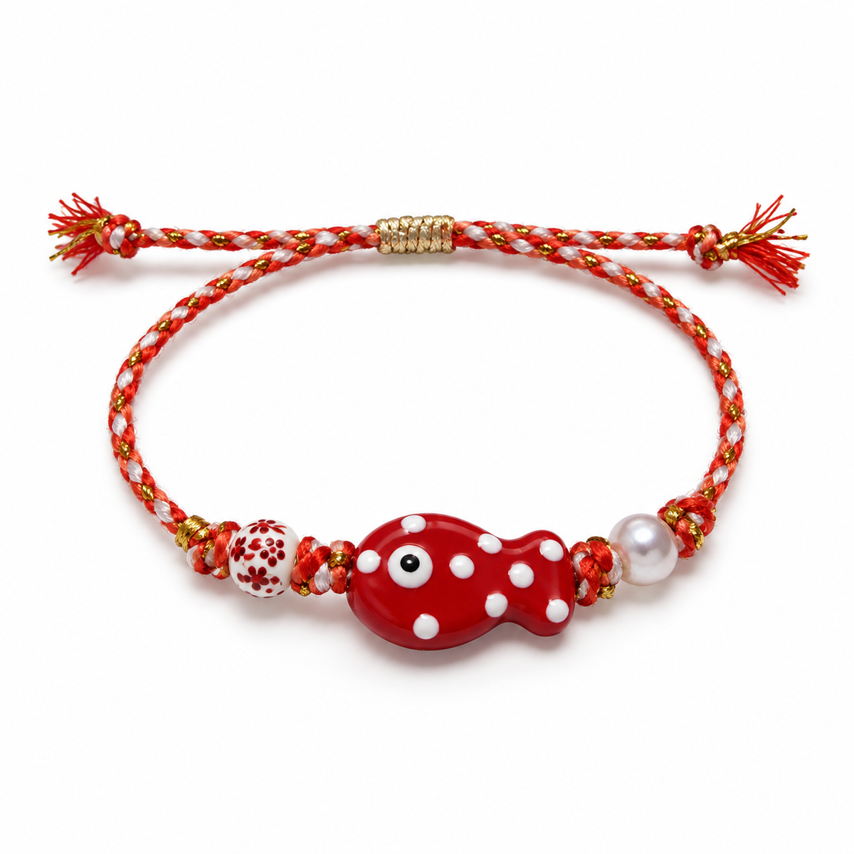 Modelo 1 - pez rojo con lunares blancos